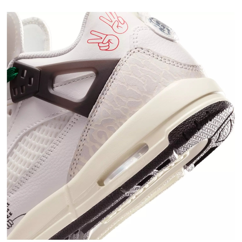 NIKE Jordan Colab W/Spike Lee- Jordan Spizike - Sail/Black/Pine/Orange 6.5Y- W8 - Picture 5 of 11